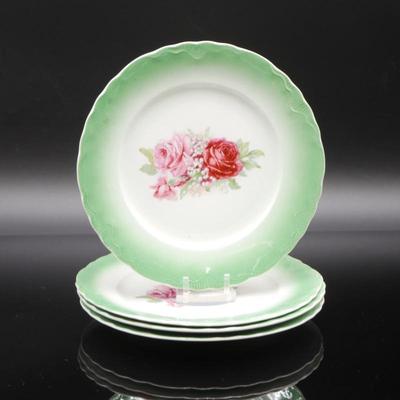 Set of 4 Small Floral Plates