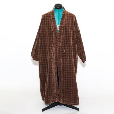 Nordstrom 100% Cotton Pleated Reversible Overcoat