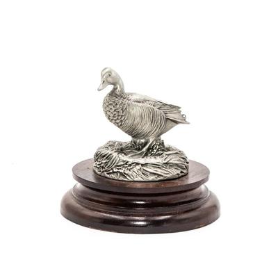 Chilmark Fine Pewter 1977 Mallard Drake Sculpture by R.K. Davis