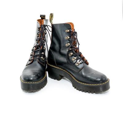 Dr. Martens Women's Black Leather High Heel Boots