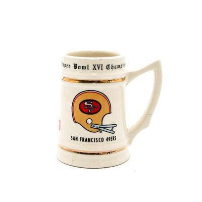 Super Bowl XVI San Francisco 49ers Ceramic Beer Stein