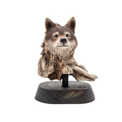 "Waiting Wolf" by Rick Cain Signed Sculpture Limited Edition
