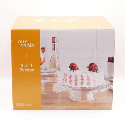 Our Table 6-in-1 Cake Dome Server Set