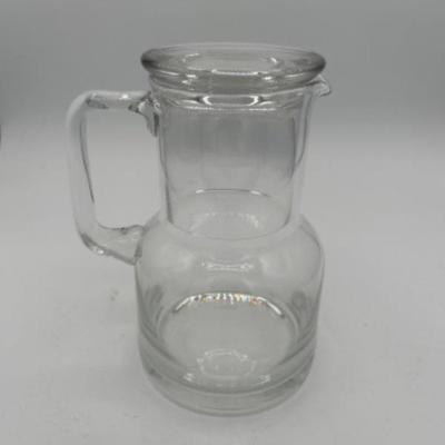 64 vintageclearglasstumbleupbedsidecarafepitcher glassset