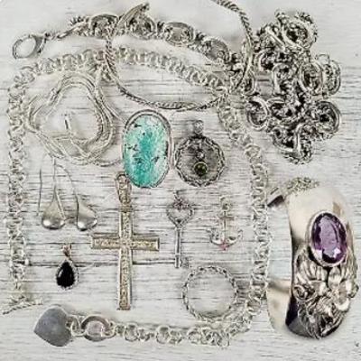 JUST ADDED 150 + PIECES OF ESTATE STERLING SILVER JEWELRY!