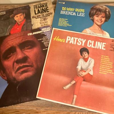 (11pc) Johnny Cash-Patsy Cline Vinyl | Country LP Lot Includes: Hello I’m Johnny Cash * Here’s Patsy Cline * Loretta Lynn’s Greatest Hits...