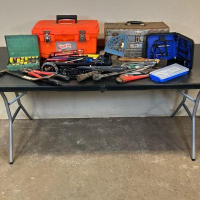 Tool Boxes & Tools #2 | Home Depot and Craftsman Toolboxes both full of tools. - h. 10” x w. 9” x l. 19” in (Depot Box)
