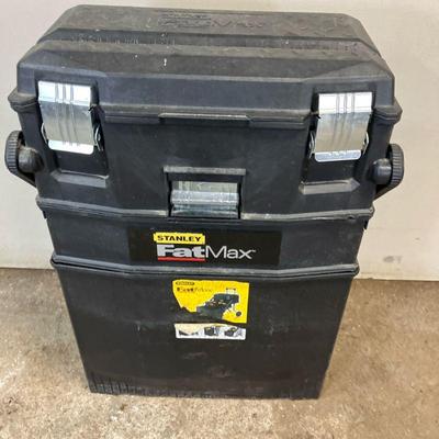 Stanley Fat Max | Four-in-one Mobile Work Station packed with tools. - h. 29” x w. 13” x l. 21” in (Closed)

