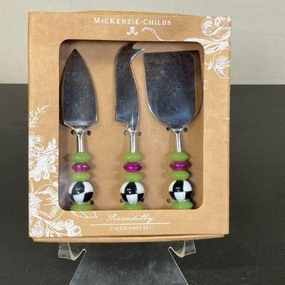 Mackenzie - Childs Piccadilly Set | Cheese knife set new in box. - h. 7.5” x w. 1.5” x l. 6.5” in (Box)