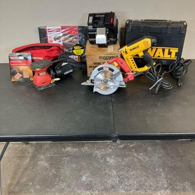 (5pc) Craftsman & Dewalt Power Tools | Lot Includes: 1. DeWalt Multi-Tacker w/case. 2. Craftsman Professional 5 1/2” Circular Saw. 3....