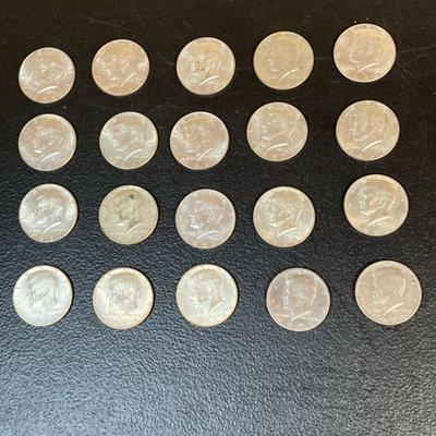 (20pc) Kennedy Silver Clad Half Dollars | Lot of 20 JFK Half Dollars Including: 1. (3) 1965. 2. (2) 1966. 3. (8) 1967. 4. (5) 1968. 5....