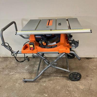 Ridgid Table Saw TS-UV | 10” Table Saw Utility Vehicle. Model #R4513. - h. 35” x w. 25” x l. 47” in (When Open.)

