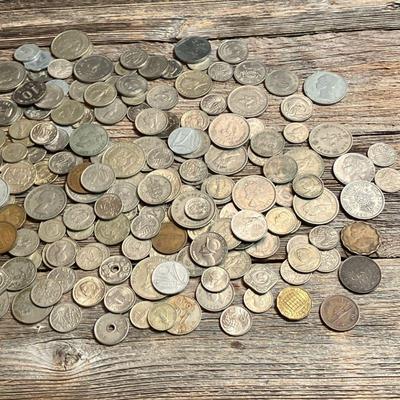 Vintage Foreign Coins Silver-Bills & More | Great Foreign Coin Lot from the 40’s, 50’s, 60’s and earlier. * Silver Content, 23 Coins,...