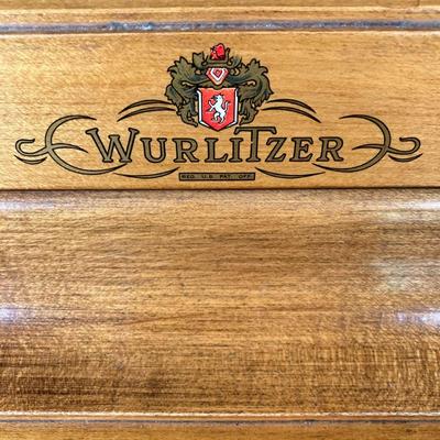 Wurlitzer Piano | Light wood Piano on castors, does roll. Serial #604037 meaning April 3, 1956. With matching bench and piano books...