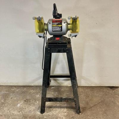 Craftsman Bench Grinder | 6” Bench Grinder with light.1/3 HP. - h. 43” x w. 17” x l. 17” in


