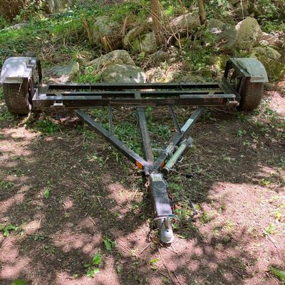 Car Dolly Trailer | Car Dolly as shown. Has wiring, chain, 2” Ball required. Last date on plate 2016. - h. 22” x w. 101” x l. 86” mmh....