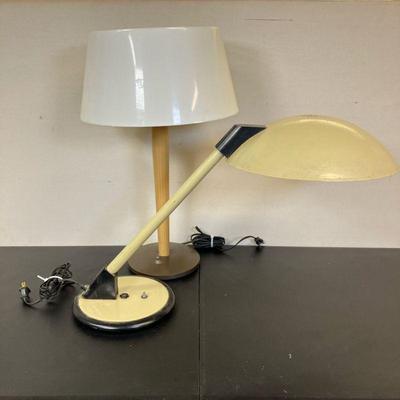 Gerald Thurston Lightolier Modern Lamp Lot | Lot includes: 1. Lightolier Lumilon Diffuser Lamp with plastic shade. Has Lightolier label...
