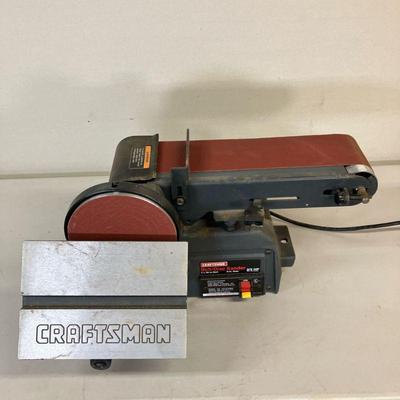 Craftsman Belt/Disc Sander | 4”X 36” Belt. 6” Disc. Model #137.215360. - h. 11” x w. 14” x l. 21” in

