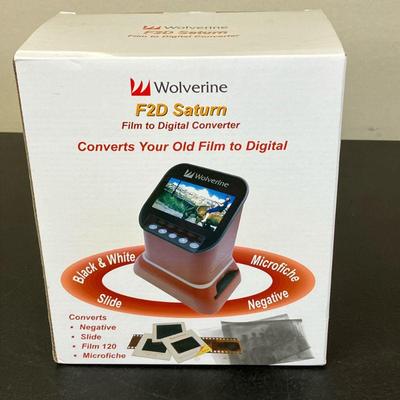 Wolverine F2D Saturn Film Converter | Converts negatives, slides, film 120 and microfiche to Digital. New in box. - h. 9” x w. 5” x l. 8”...