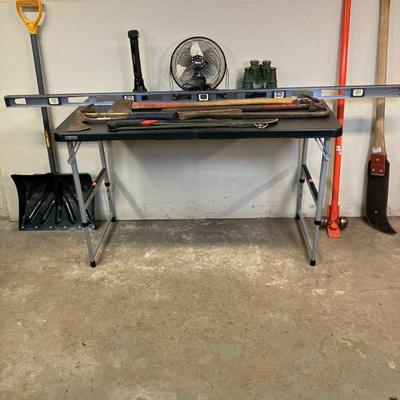 (13pc) Pry Bar-Axe-Machete & More | Lot Includes: 1. Northern Tools 5 Ton Pry Bar. 2. Empire Magnetic 78” Level. 3. Ames True Temper...