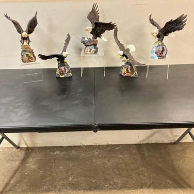 (5pc) Ted Blaylock Eagles #2 | Bradford Exchange limited editions. All hand cast and hand painted. Designed by Ted Blaylock. Lot...
