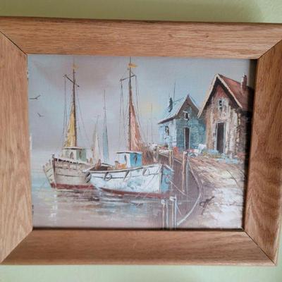 VTG boat dock painting by Howard