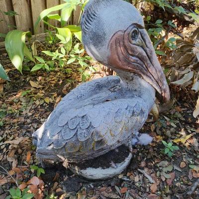 Pelican garden statue