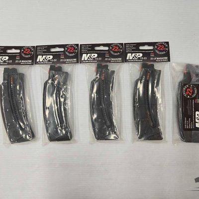 #1286 • NEW!!! (5) M&P 15-22 25rd .22lr Smith & Wesson Magazines
