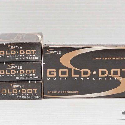#1714 • NEW!!! 80 Rounds Gold Dot .223 62gr

