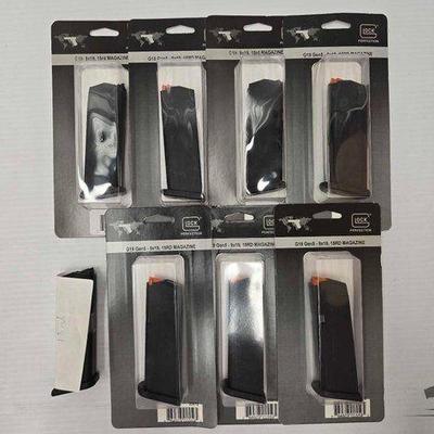 #1254 • NEW!!! (8) G19 Gen5 15rd 9mm Glock Perfection Magazines
