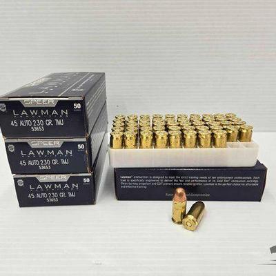 #1522 • NEW!!! 200 RDS of Speer Lawman .45 Auto 230gr
