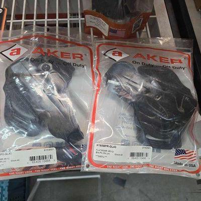 #5528 • (2) New! Aker Flatsider XR-12 Holsters
