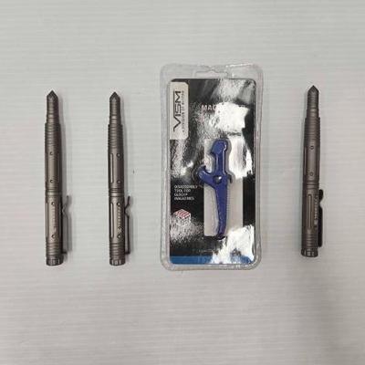 #2732 • NEW!!! (1) Vism Magpopper (3) Maxam Tacfical Pen/Spike
