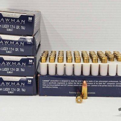 #1726 • NEW!!! 250 Rounds Speer Lawman 9mm 124gr

