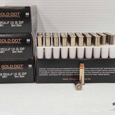 #1730 • NEW!!! 200 Rounds Gold Dot .38spl+p 135gr
