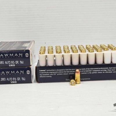 #1614 • NEW!!! 150 Rounds Of Speer Lawman 380 Auto 95gr
