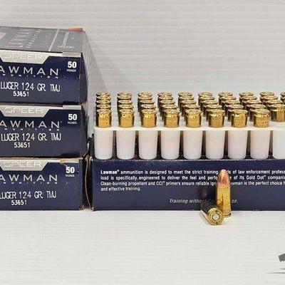 #1720 • NEW!!! 200 Rounds Speer Lawman 9mm 124gr

