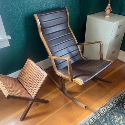 Mid Century Modern Heron Rocking Chair Mitsumasa Sugasawa Tendo Mokko