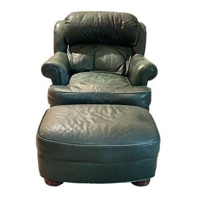Leather Barcalounger and Ottoman
