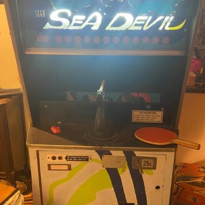 1972 Sega Sea Devil arcade machine.  Powers on!!