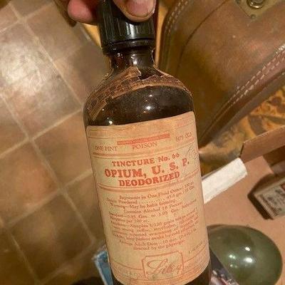 Old opium bottle