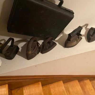 Loads of antique irons 