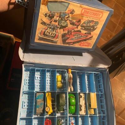 Matchbox cars/case