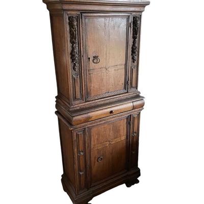 17th Century Wood Cabinet 

    European item was also purchased from the William Randolph Estate and originally in the Heart Castl