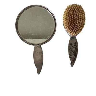 Sterling Silver Brush And Mirror 