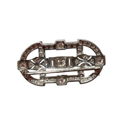 Diamond And Platinum Brooch 