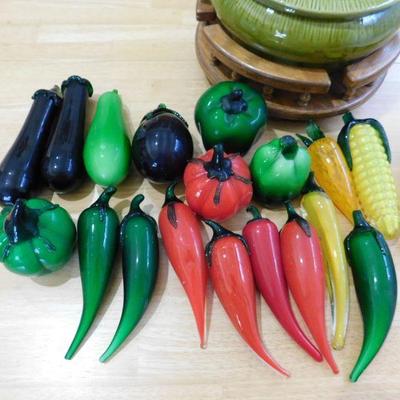 ALSO art glass fruit/vegatables