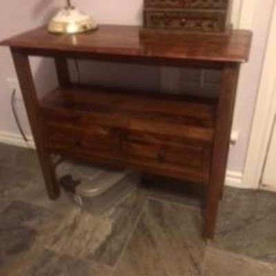 Handmade small entry table