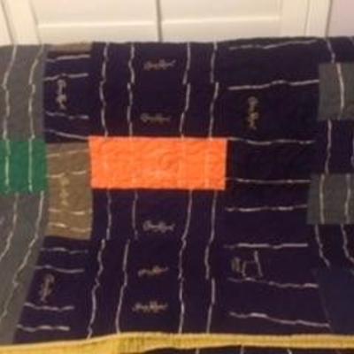 Handmade Crown Royal fund raiser quilt