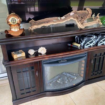 electric fireplace tv cabinet